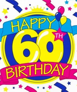 Happy 60th Birthday Diamond by numbers