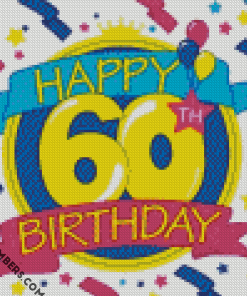 60th Birthday Diamond by numbers