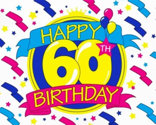 Happy 60th Birthday Diamond by numbers