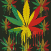Cannabis leaf diamond painting
