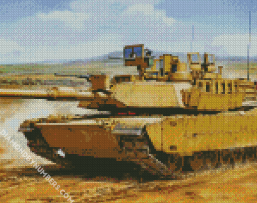 Aesthetic M1a1 abrams tank diamond paintings