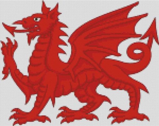 Welsh Dragon Illustration diamond paintings