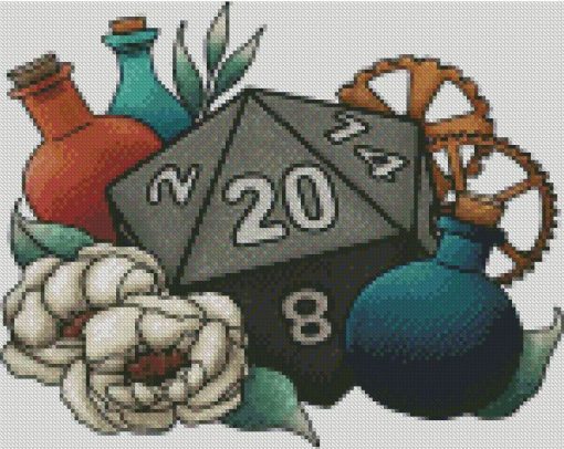 D20 Illustration diamond paintings