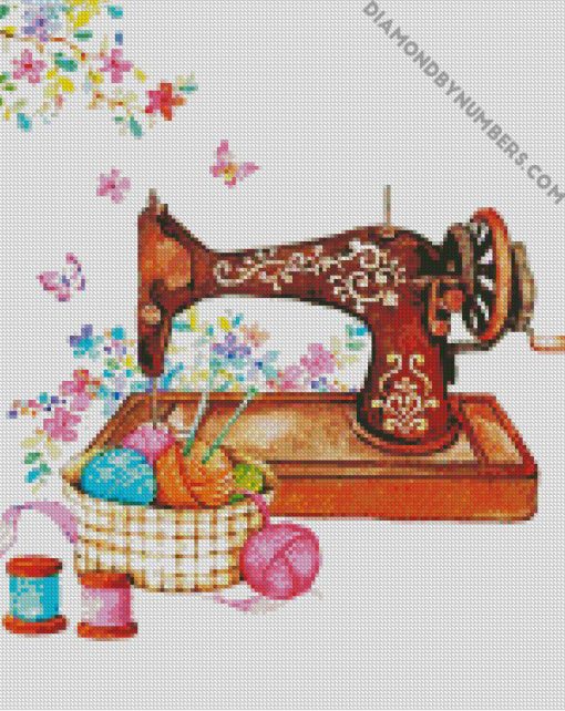 Brown Sewing diamond painting