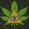 Psychedelic Weed Pyramid Diamond Pianting