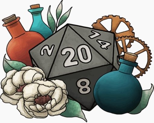 D20 Illustration diamond paintings