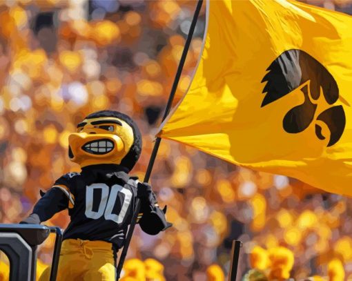 Aesthetic Iowa Hawkeyes Logo diamond painting