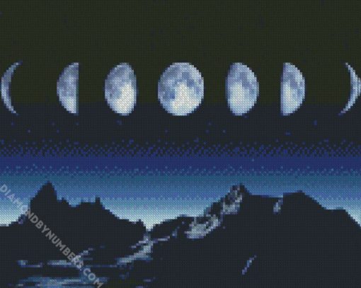 Aesthetic Moon Phases diamond painting
