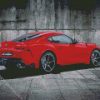 Red Toyota Supra diamond painting