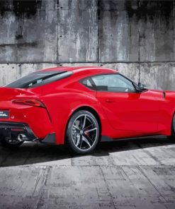 Red Toyota Supra diamond painting