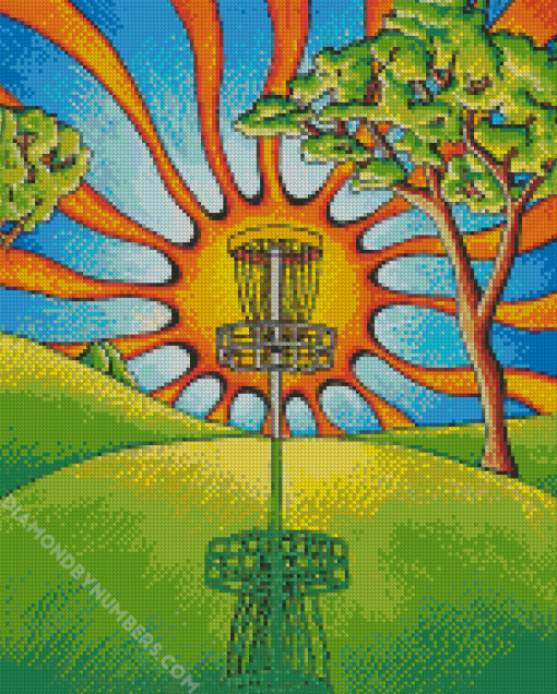 Disc Golf Art diamond painting