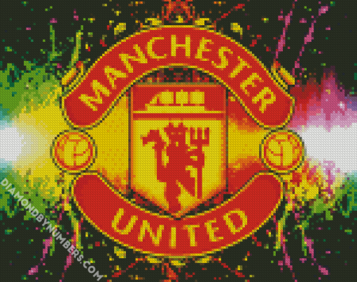 Colorful Manchester United Football Emblem diamond paintings