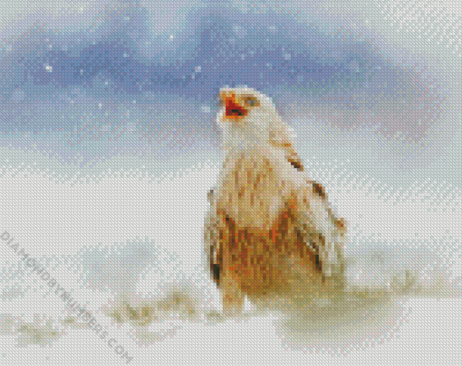 White Red Kite Bird diamond paintings