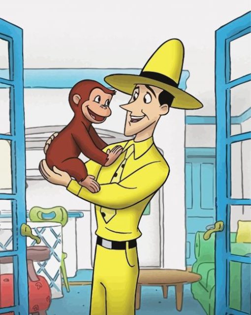 Curious george animation diamond painting