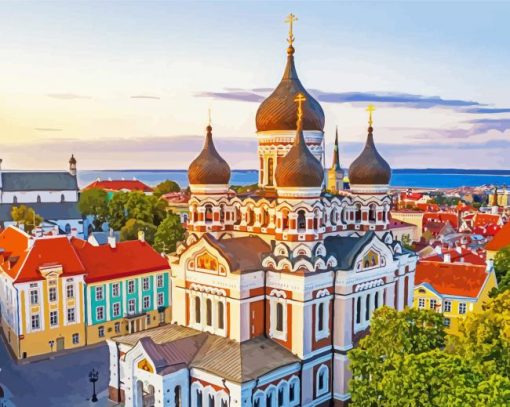 Estonia Buildings diamond paintings