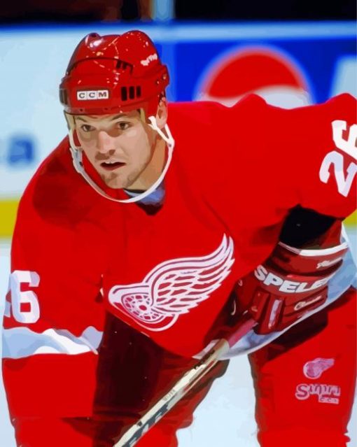 Joe Kocur Detroit Red Wings diamond painting