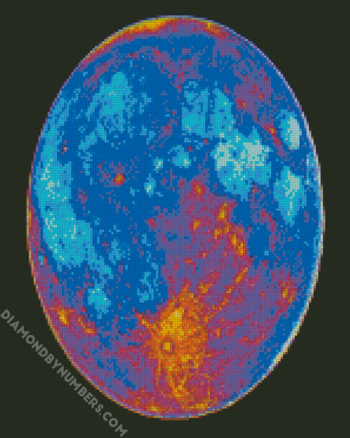 Psychedelic Moon diamond painting