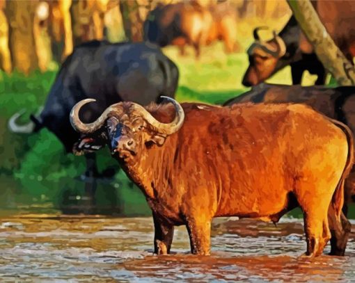 African Wild Cattle diamond paintings
