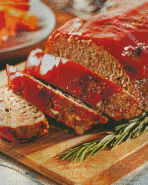 meatloaf dish diamond painting