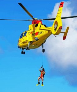 Yellow Medical helicopter