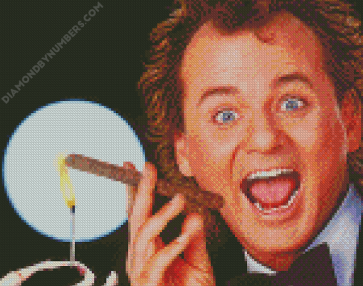 Scrooged Bill Murray Diamond Painting