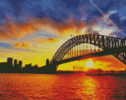 Sydney Harbor Bridge Sunset diamond paintings