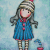 Gorjus Girl And Flowers Diamond Paintin