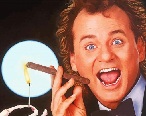 Scrooged Bill Murray Diamond Painting