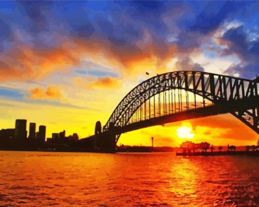 Sydney Harbor Bridge Sunset diamond paintings