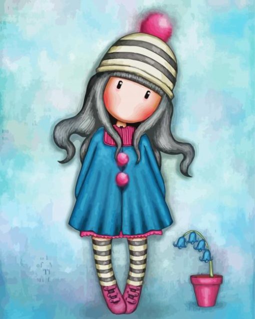 Gorjus Girl And Flowers Diamond Painting