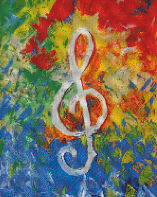 Abstract Treble Clef diamond paintings