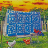 Blue Quilt diamond paint