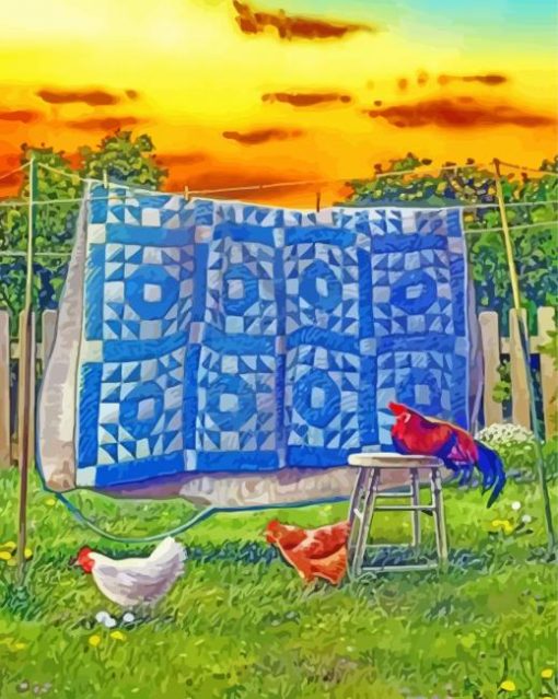 Blue Quilt diamond paint