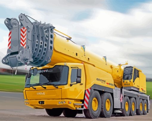 Construction Crane diamond paintings
