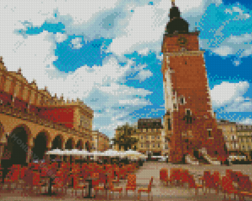 Town Hall Tower Krakow diamond painting
