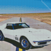 White Chevrolet Corvette ZL1 Diamond Painting