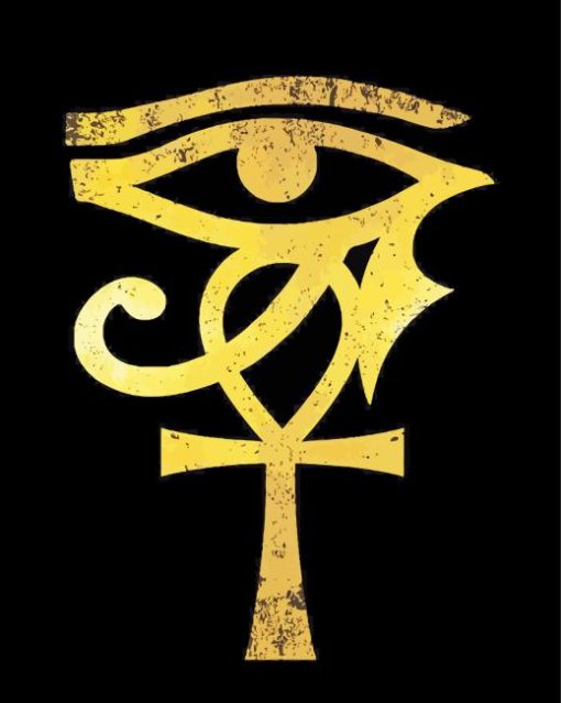 Golden Ankh Diamond Painting
