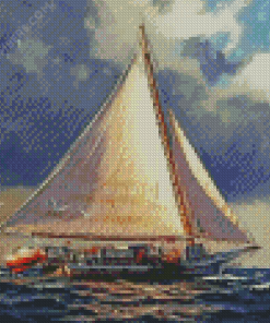 Skipjack Boat Art Diamond Painting