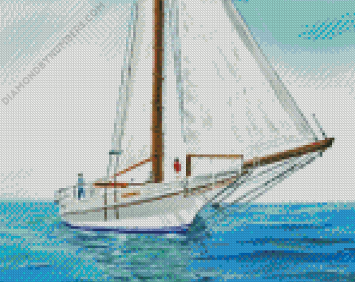 skipjack boat diamond painting by number