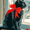 Adorable Black Cat 5D Diamond Painting