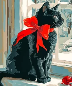 Adorable Black Cat 5D Diamond Painting