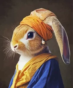 Elegant Rabbit 5D Diamond Painting