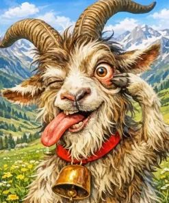 Crazy Goat 5D Diamond Painting