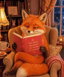Fox Reading A Book 5D Diamond Painting